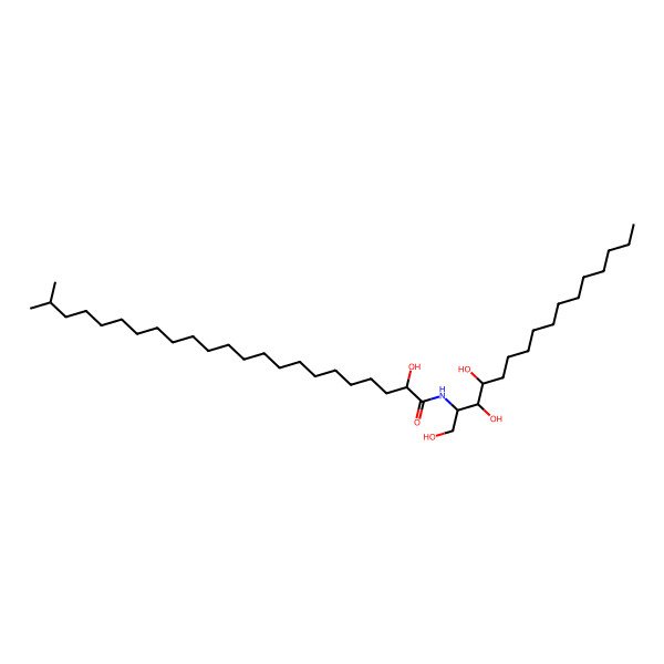2D Structure of (2R)-2-hydroxy-22-methyl-N-[(2S,3S,4R)-1,3,4-trihydroxyhexadecan-2-yl]tricosanamide