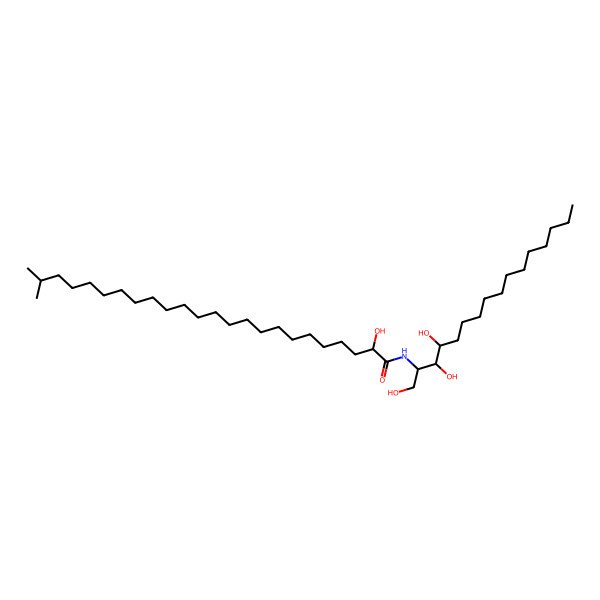 2D Structure of (2R)-2-hydroxy-23-methyl-N-[(2S,3S,4R)-1,3,4-trihydroxyhexadecan-2-yl]tetracosanamide