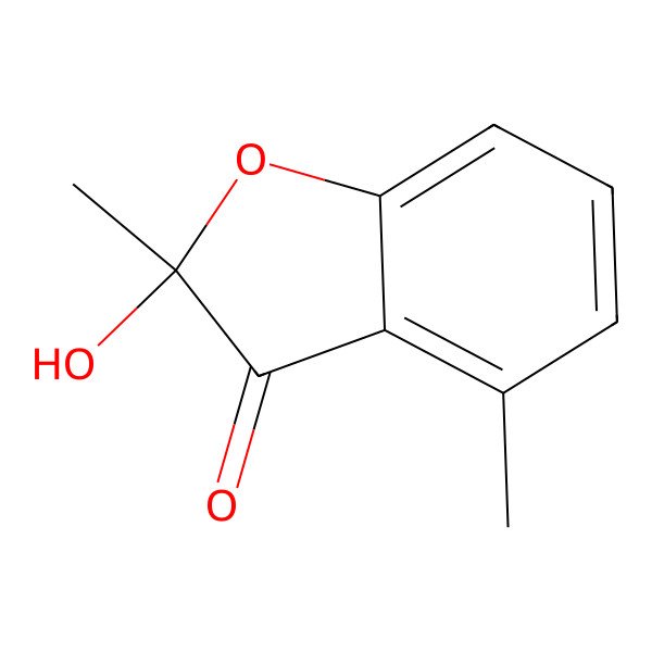 2D Structure of (2R)-2-hydroxy-2,4-dimethyl-1-benzofuran-3-one