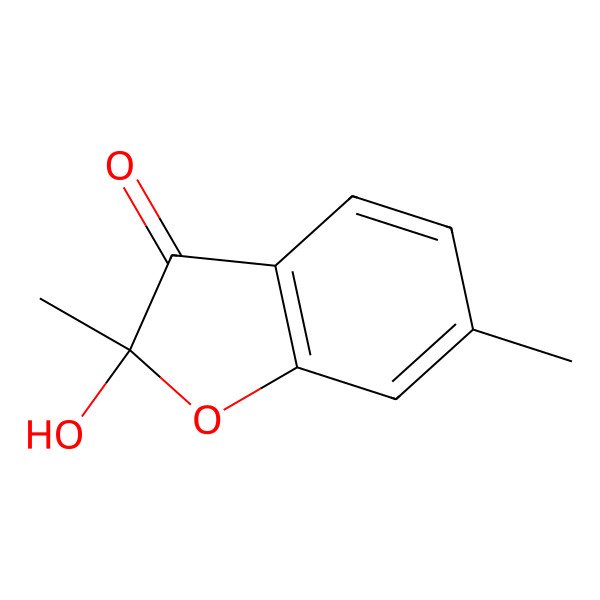 2D Structure of (2R)-2-hydroxy-2,6-dimethyl-1-benzofuran-3-one