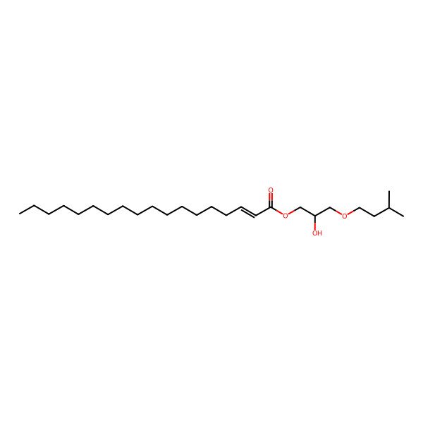 2D Structure of [(2R)-2-hydroxy-3-(3-methylbutoxy)propyl] (E)-octadec-2-enoate