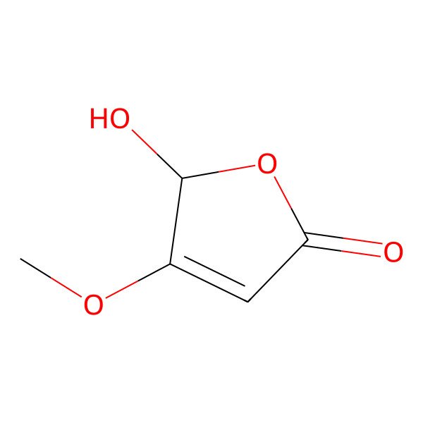 2D Structure of (2R)-2-hydroxy-3-methoxy-2H-furan-5-one
