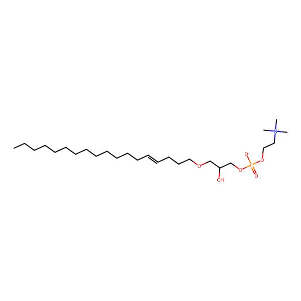 2D Structure of [(2R)-2-hydroxy-3-octadec-4-enoxypropyl] 2-(trimethylazaniumyl)ethyl phosphate