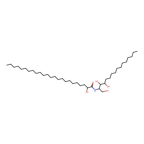 2D Structure of (2R)-2-hydroxy-N-[(2S,3S,4R)-1,3,4-trihydroxyhexadecan-2-yl]tetracosanamide