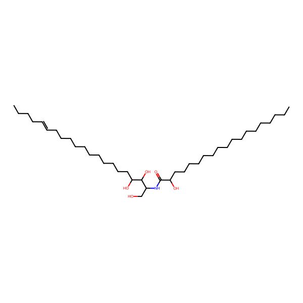 2D Structure of (2R)-2-hydroxy-N-[(E,2S,3S,4R)-1,3,4-trihydroxyhenicos-16-en-2-yl]nonadecanamide