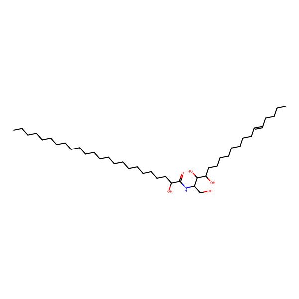 2D Structure of (2R)-2-hydroxy-N-[(E,2S,3S,4R)-1,3,4-trihydroxyoctadec-13-en-2-yl]tetracosanamide