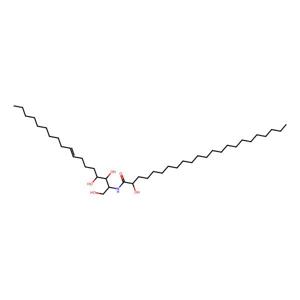 2D Structure of (2R)-2-hydroxy-N-[(E,2S,3S,4R)-1,3,4-trihydroxyoctadec-8-en-2-yl]tricosanamide
