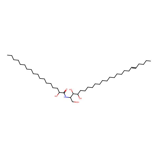 2D Structure of (2R)-2-hydroxy-N-[(E,2S,3S,4R)-1,3,4-trihydroxytetracos-19-en-2-yl]octadecanamide