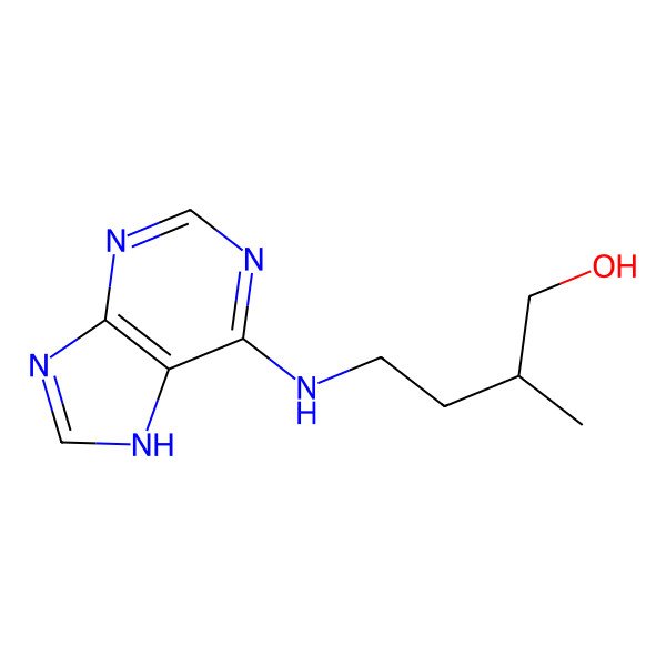 2D Structure of (2r)-2-Methyl-4-(7h-Purin-6-Ylamino)butan-1-Ol 2D Structure of (2r)-2-Methyl-4-(7h-Purin-6-Ylamino)butan-1-Ol