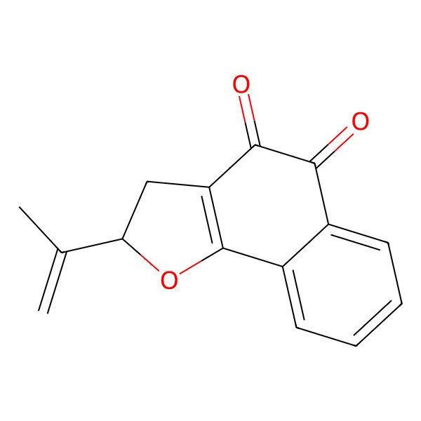 2D Structure of (2R)-2-prop-1-en-2-yl-2,3-dihydrobenzo[g][1]benzofuran-4,5-dione