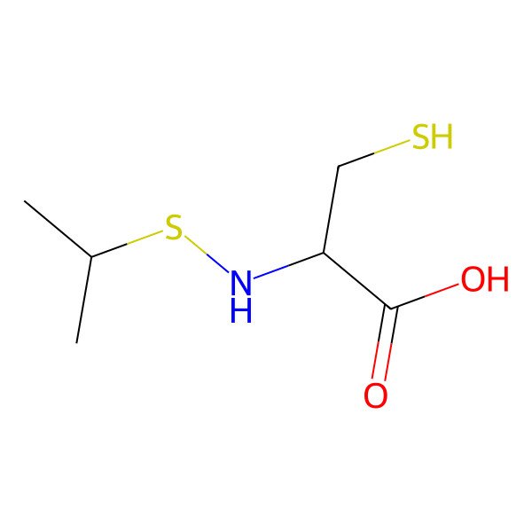 2D Structure of (2R)-2-(propan-2-ylsulfanylamino)-3-sulfanylpropanoic acid
