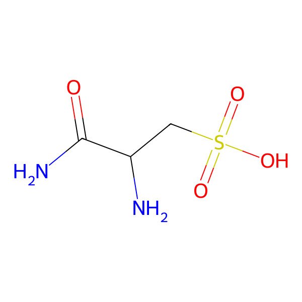 2D Structure of (2R)-2,3-diamino-3-oxopropane-1-sulfonic acid