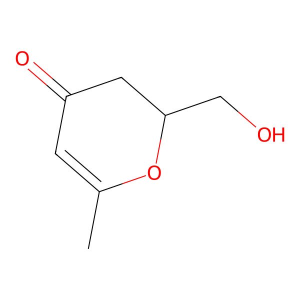 2D Structure of (2R)-2,3-Dihydro-2-hydroxymethyl-6-methyl-4H-pyran-4-one
