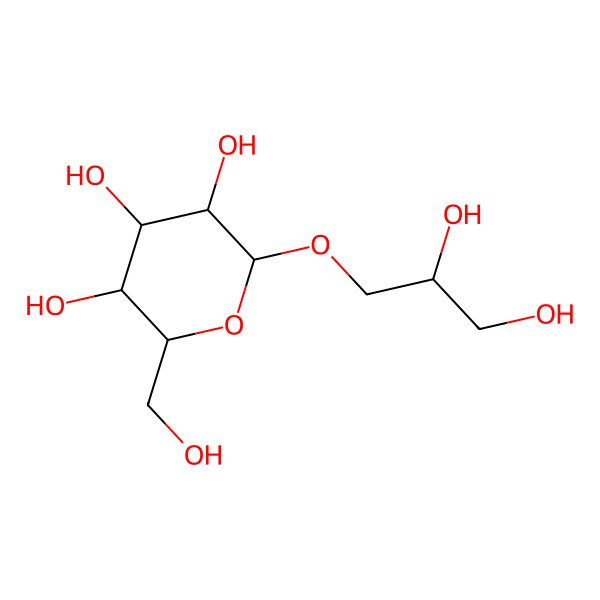 2D Structure of (2R)-2,3-Dihydropropyl beta-D-glucopyranoside