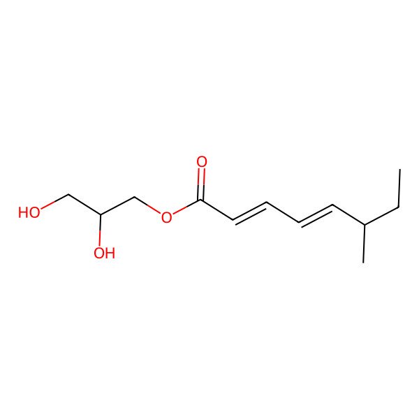 2D Structure of [(2R)-2,3-dihydroxypropyl] (2E,4E,6S)-6-methylocta-2,4-dienoate