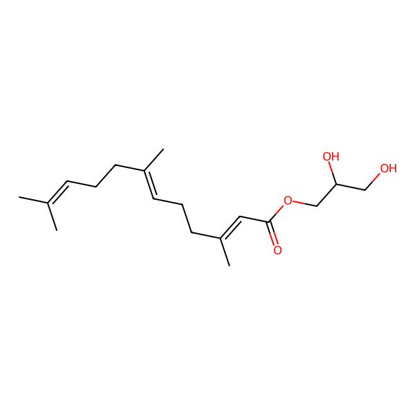 2D Structure of [(2R)-2,3-dihydroxypropyl] (2E,6E)-3,7,11-trimethyldodeca-2,6,10-trienoate