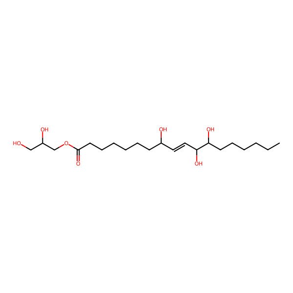 2D Structure of [(2R)-2,3-dihydroxypropyl] (E,8R,11S,12S)-8,11,12-trihydroxyoctadec-9-enoate