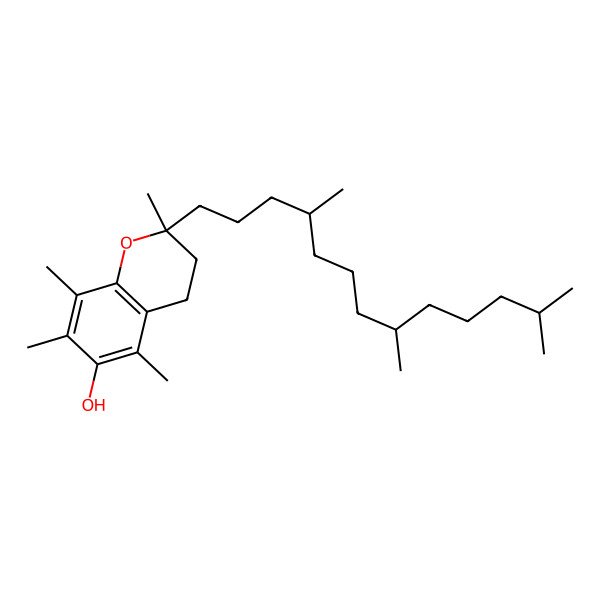 2D Structure of (2R)-2,5,7,8-Tetramethyl-2-(4,8,12-trimethyltridecyl)-3,4-dihydrochromen-6-ol