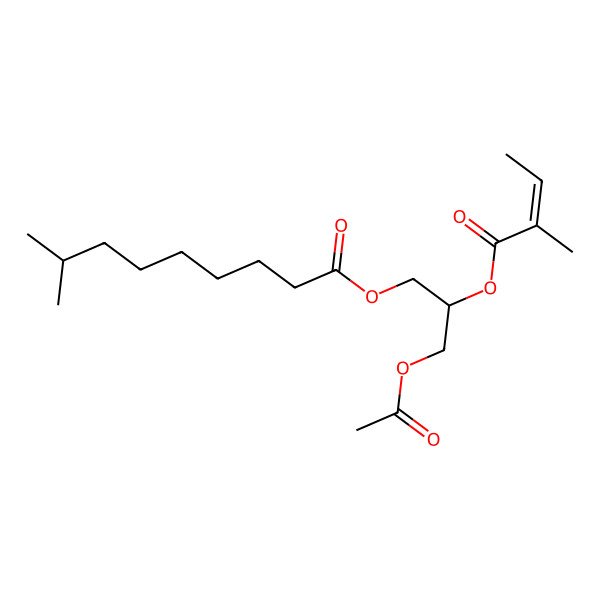 2D Structure of [(2R)-3-acetyloxy-2-[(Z)-2-methylbut-2-enoyl]oxypropyl] 8-methylnonanoate