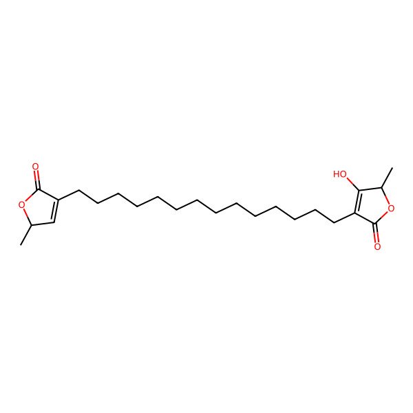 2D Structure of (2R)-3-hydroxy-2-methyl-4-[14-[(2R)-2-methyl-5-oxo-2H-furan-4-yl]tetradecyl]-2H-furan-5-one