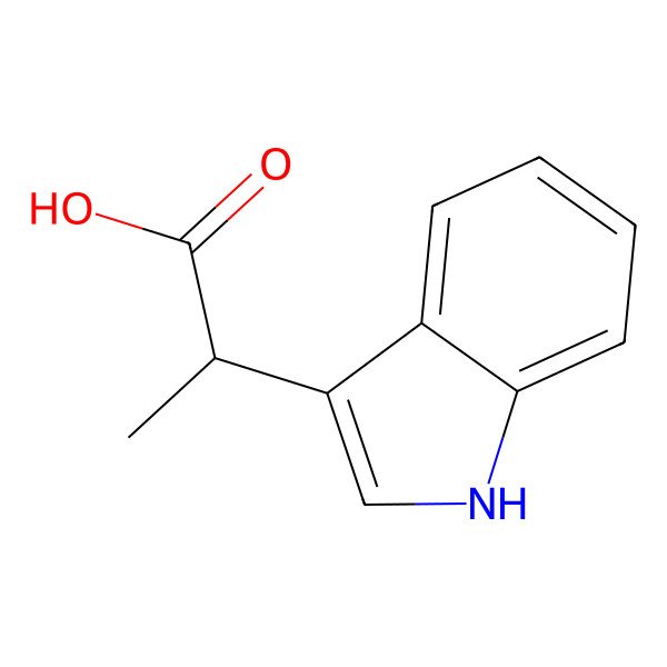 2D Structure of (2r)-(3-Indolyl) propionic acid