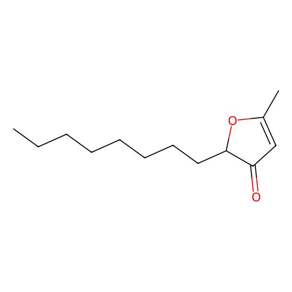 2D Structure of (2R)-5-methyl-2-octylfuran-3-one