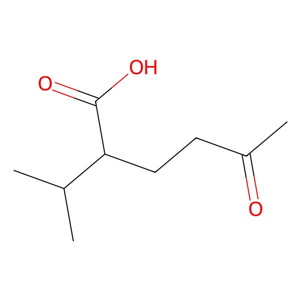 2D Structure of (2R)-5-oxo-2-propan-2-ylhexanoic acid