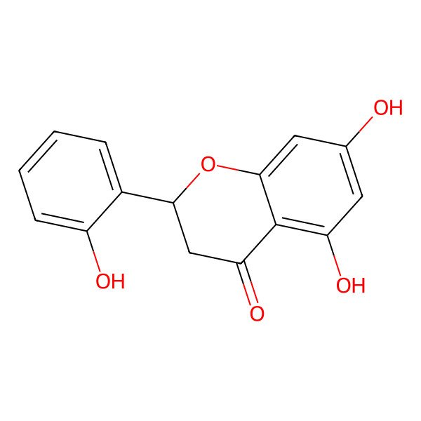 2D Structure of (2R)-5,7-dihydroxy-2-(2-hydroxyphenyl)-2,3-dihydrochromen-4-one