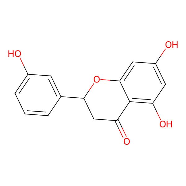 2D Structure of (2R)-5,7-dihydroxy-2-(3-hydroxyphenyl)-2,3-dihydrochromen-4-one 2D Structure of (2R)-5,7-dihydroxy-2-(3-hydroxyphenyl)-2,3-dihydrochromen-4-one
