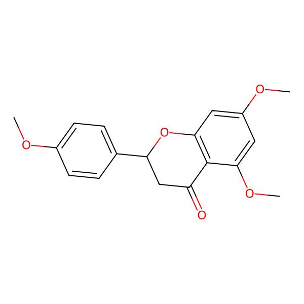 2D Structure of (2R)-5,7-dimethoxy-2-(4-methoxyphenyl)-2,3-dihydrochromen-4-one