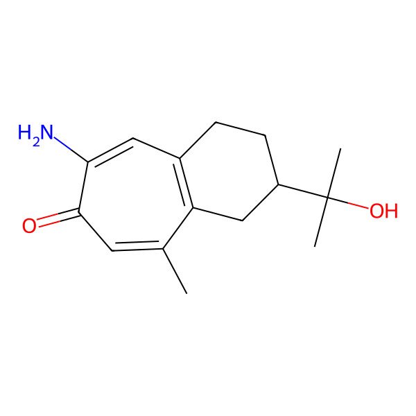 2D Structure of (2R)-6-amino-2-(2-hydroxypropan-2-yl)-9-methyl-1,2,3,4-tetrahydrobenzo[7]annulen-7-one