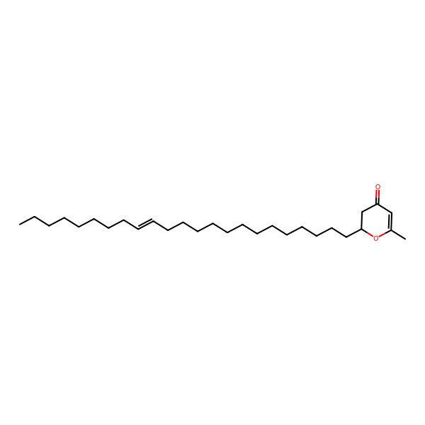 2D Structure of (2R)-6-methyl-2-[(Z)-tricos-14-enyl]-2,3-dihydropyran-4-one