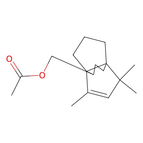 2D Structure of [(2R)-6,6,8-trimethyl-2-tricyclo[3.3.3.01,5]undec-7-enyl]methyl acetate