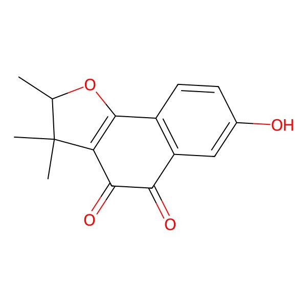 2D Structure of (2R)-7-hydroxy-2,3,3-trimethyl-2H-benzo[g][1]benzofuran-4,5-dione