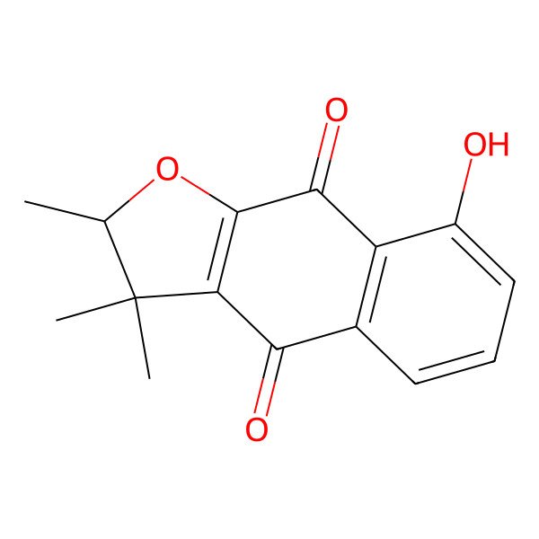 2D Structure of (2R)-8-hydroxy-2,3,3-trimethyl-2H-benzo[f][1]benzofuran-4,9-dione