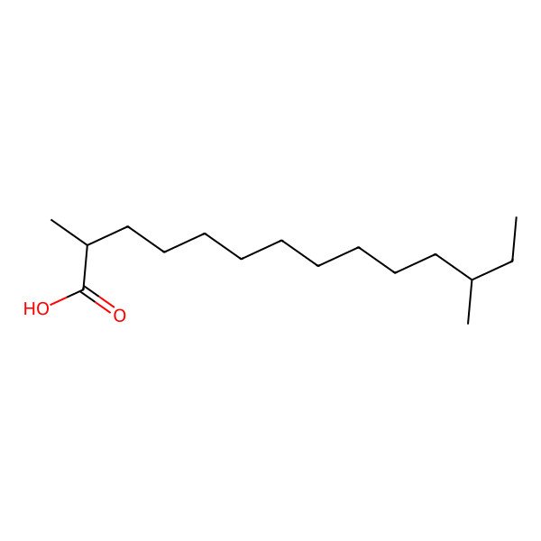 2D Structure of (2R,12S)-2,12-dimethyltetradecanoic acid