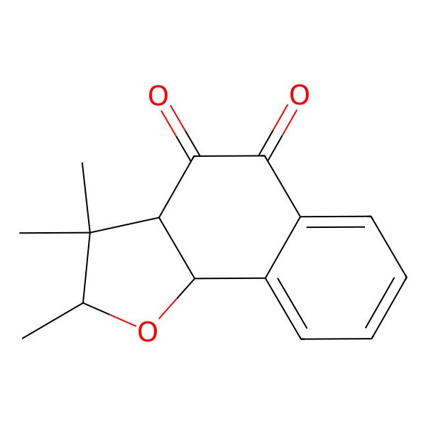 2D Structure of (2R,3aR,9bS)-2,3,3-trimethyl-3a,9b-dihydro-2H-benzo[g][1]benzofuran-4,5-dione