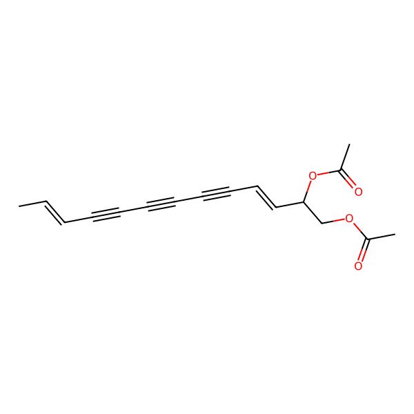 2D Structure of [(2R,3E,11E)-2-acetyloxytrideca-3,11-dien-5,7,9-triynyl] acetate