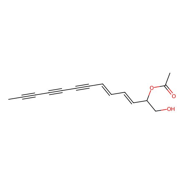 2D Structure of [(2R,3E,5E)-1-hydroxytrideca-3,5-dien-7,9,11-triyn-2-yl] acetate