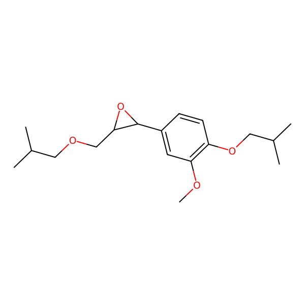 2D Structure of (2R,3R)-2-[3-methoxy-4-(2-methylpropoxy)phenyl]-3-(2-methylpropoxymethyl)oxirane