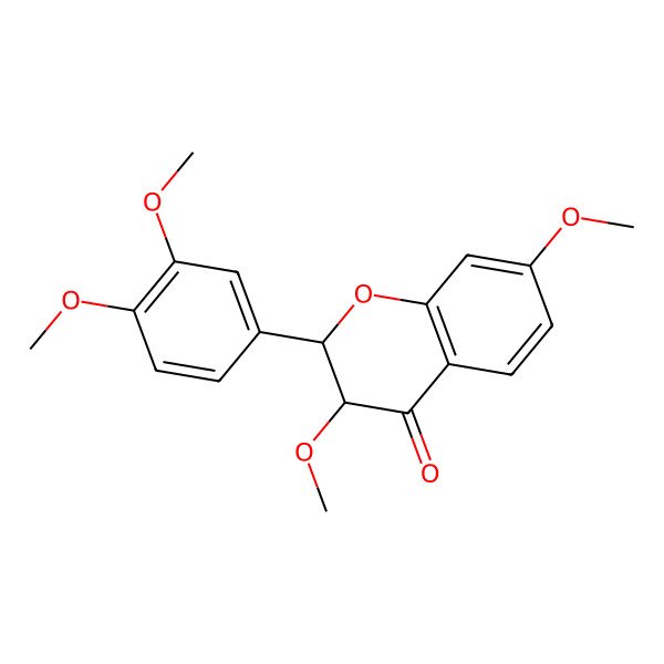 2D Structure of (2R,3R)-2-(3,4-dimethoxyphenyl)-3,7-dimethoxy-2,3-dihydrochromen-4-one