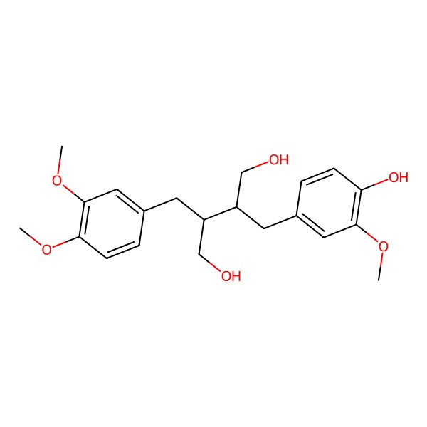 2D Structure of (2R,3R)-2-[(3,4-dimethoxyphenyl)methyl]-3-[(4-hydroxy-3-methoxy-phenyl)methyl]butane-1,4-diol