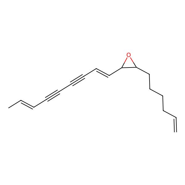 2D Structure of (2R,3R)-2-hex-5-enyl-3-[(1E,7E)-nona-1,7-dien-3,5-diynyl]oxirane