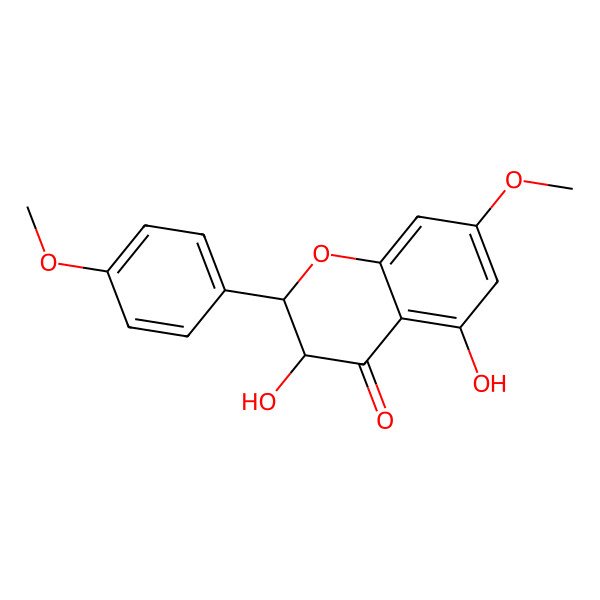 2D Structure of (2r,3r)-2,3-Dihydro-3,5-dihydroxy-7,4'-dimethoxyflavone