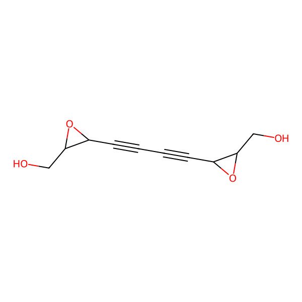 2D Structure of [(2R,3R)-3-[4-[(2R,3R)-3-(hydroxymethyl)oxiran-2-yl]buta-1,3-diynyl]oxiran-2-yl]methanol