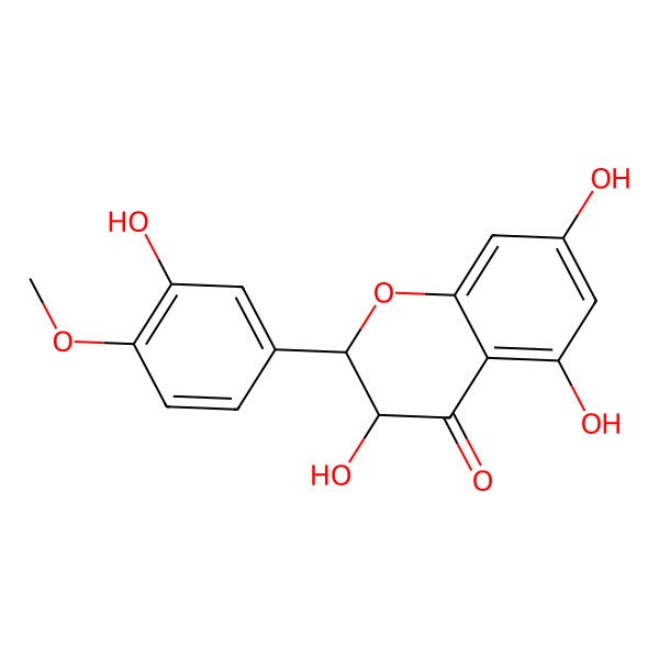 2D Structure of (2R,3R)-3,3',5,7-Tetrahydroxy-4'-methoxyflavanone