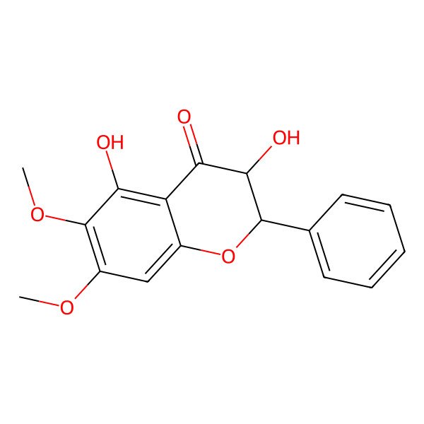 2D Structure of (2r,3r)-(-)-3,5-Dihydroxy-6,7-dimethoxyflavanone