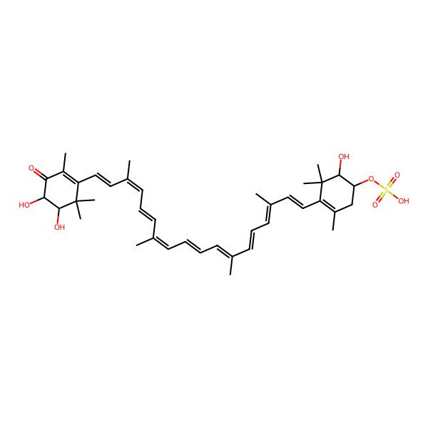 2D Structure of (2R,3R,2',3'R)-4-ketonostoxanthin 3'-sulfate