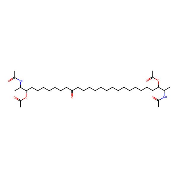 2D Structure of [(2R,3R,26R,27R)-2,27-diacetamido-26-acetyloxy-18-oxooctacosan-3-yl] acetate