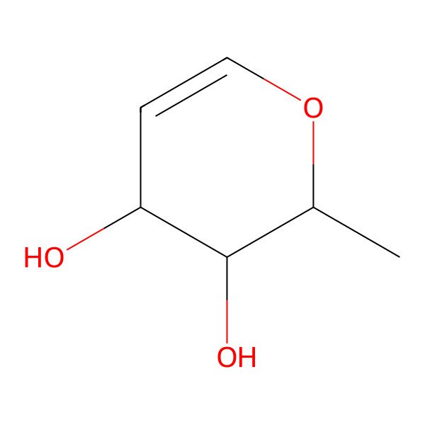 2D Structure of (2R,3R,4R)-2-methyl-3,4-dihydro-2H-pyran-3,4-diol
